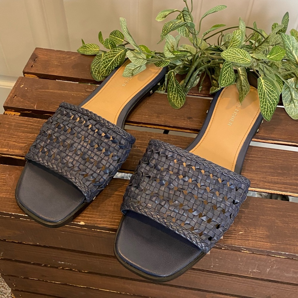 Marc Fisher Studded Weaved Flat Slides - image 2